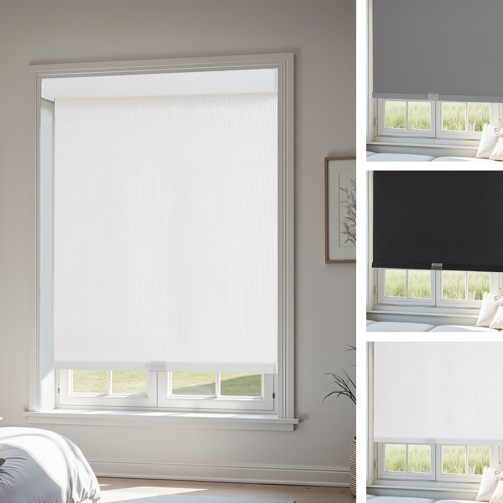 Roller shade installed in a modern room